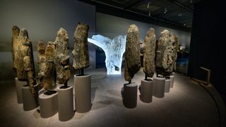 Seahenge exhibit in museum