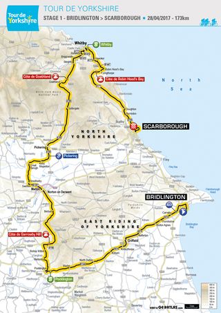 Tour de Yorkshire 2017 stage 1 route