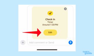Changing whether Check In works with a destination or set time