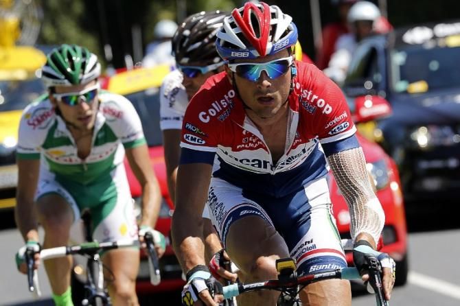 Johnny Hoogerland (Vacansoleil) made the breakaway on stage 8