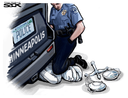 Editorial Cartoon U.S. Minneapolis police George Floyd