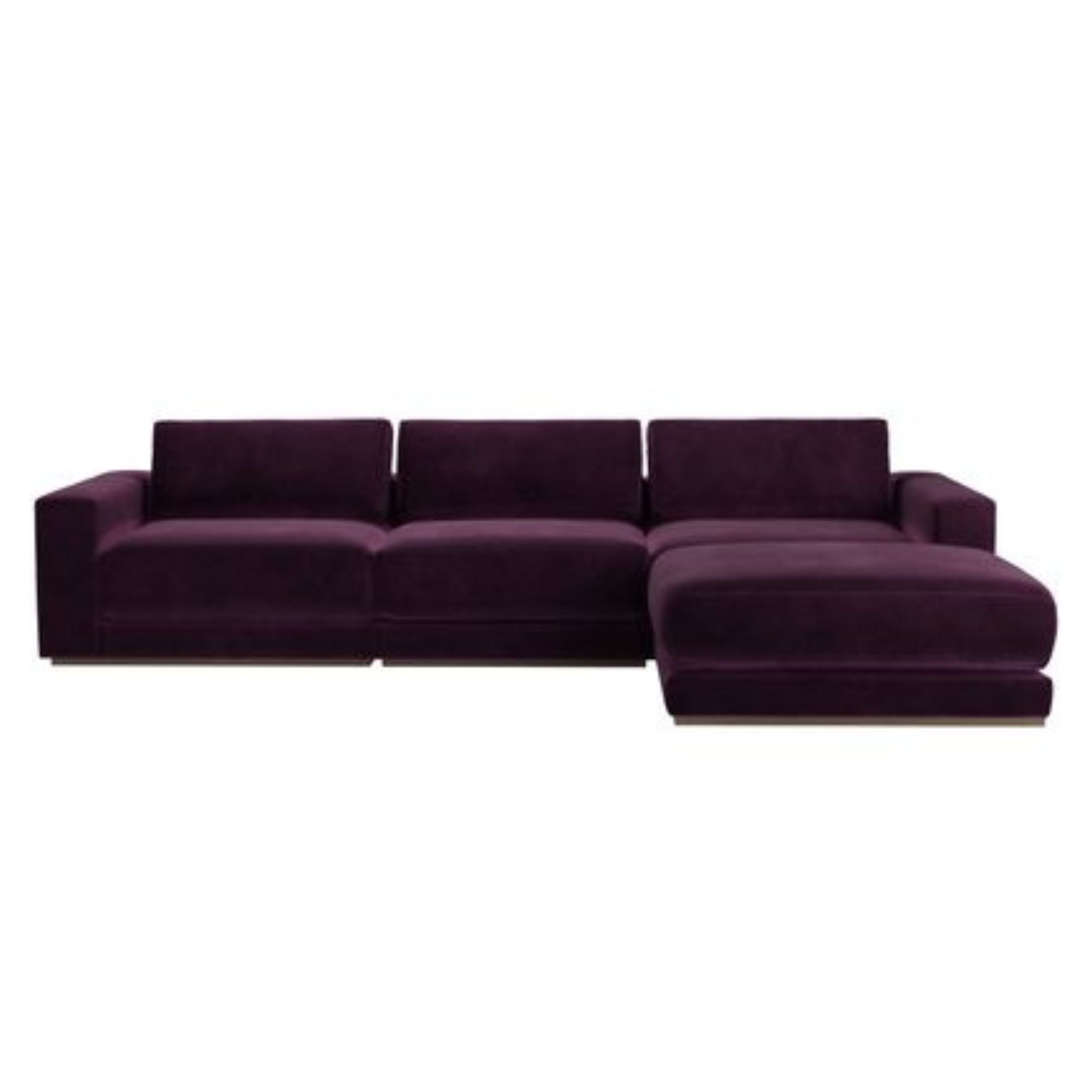 Sofa.com, Sloane Complete Set With Footstool in Damson Smart Velvet