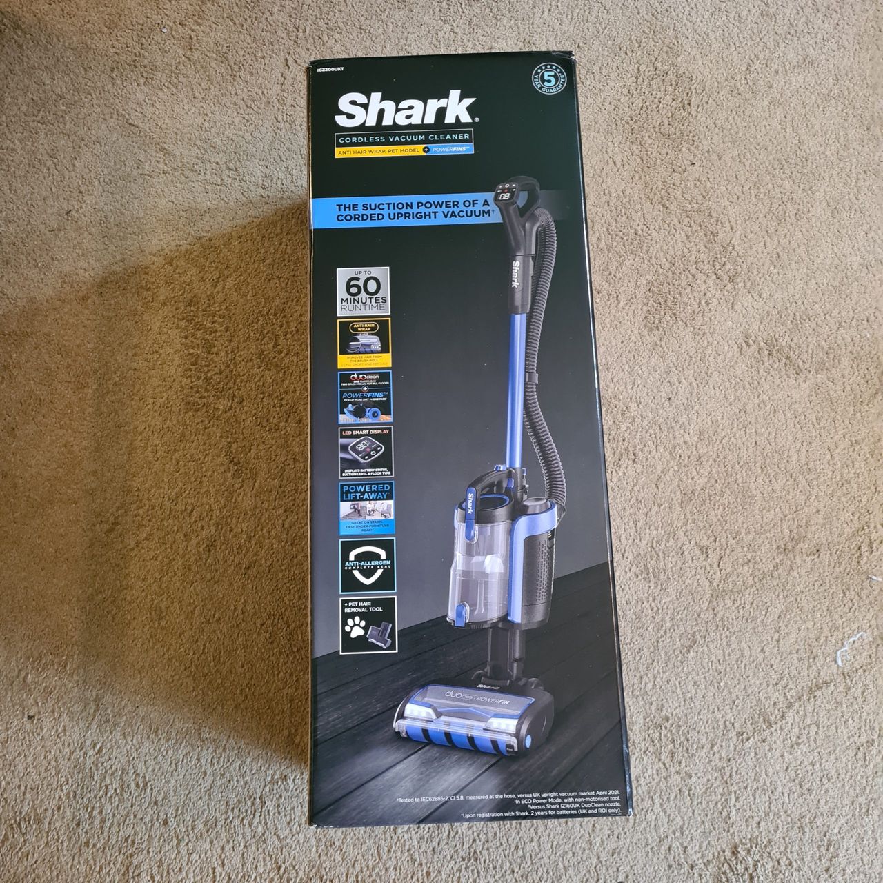 Shark Icz300ukt Anti Hair Wrap Cordless Upright Vacuum Cleaner 