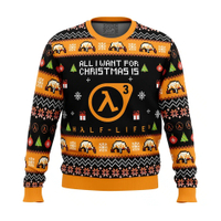 Half-Life 3 Christmas Sweater&nbsp;| Up to 5XL | $48.95 $43.95 at Half Life Merch (save $5)HAPPY10