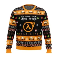 Half-Life 3 Christmas Sweater&nbsp;| Up to 5XL | $48.95 $43.95 at Half Life Merch (save $5)HAPPY10