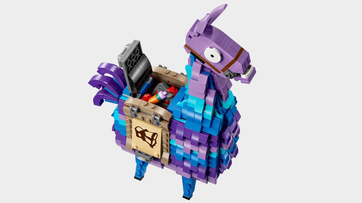 Lego Supply Llama set on a plain background