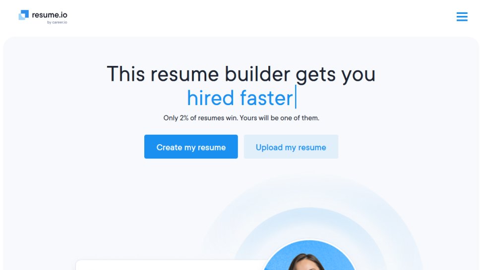 Resume.io website screenshot (September 2025).