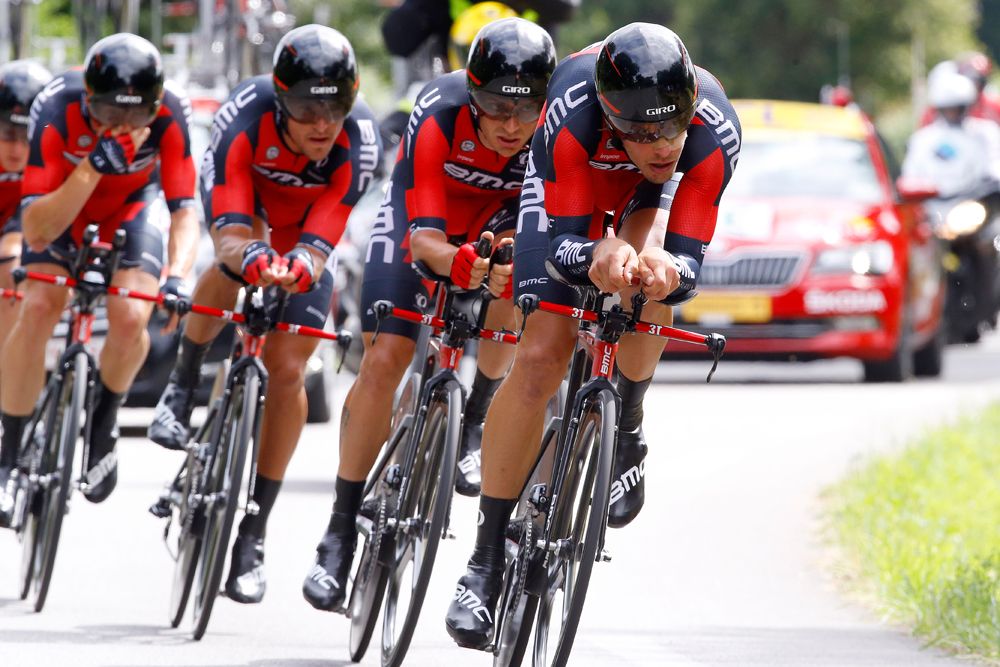 BMC Racing on their way to victory on stage 9 of the Tour de France