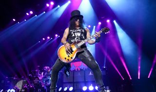 Slash performs with Myles Kennedy and The Conspirators at the Spark Arena on January 26, 2019 in Auckland, New Zealand.