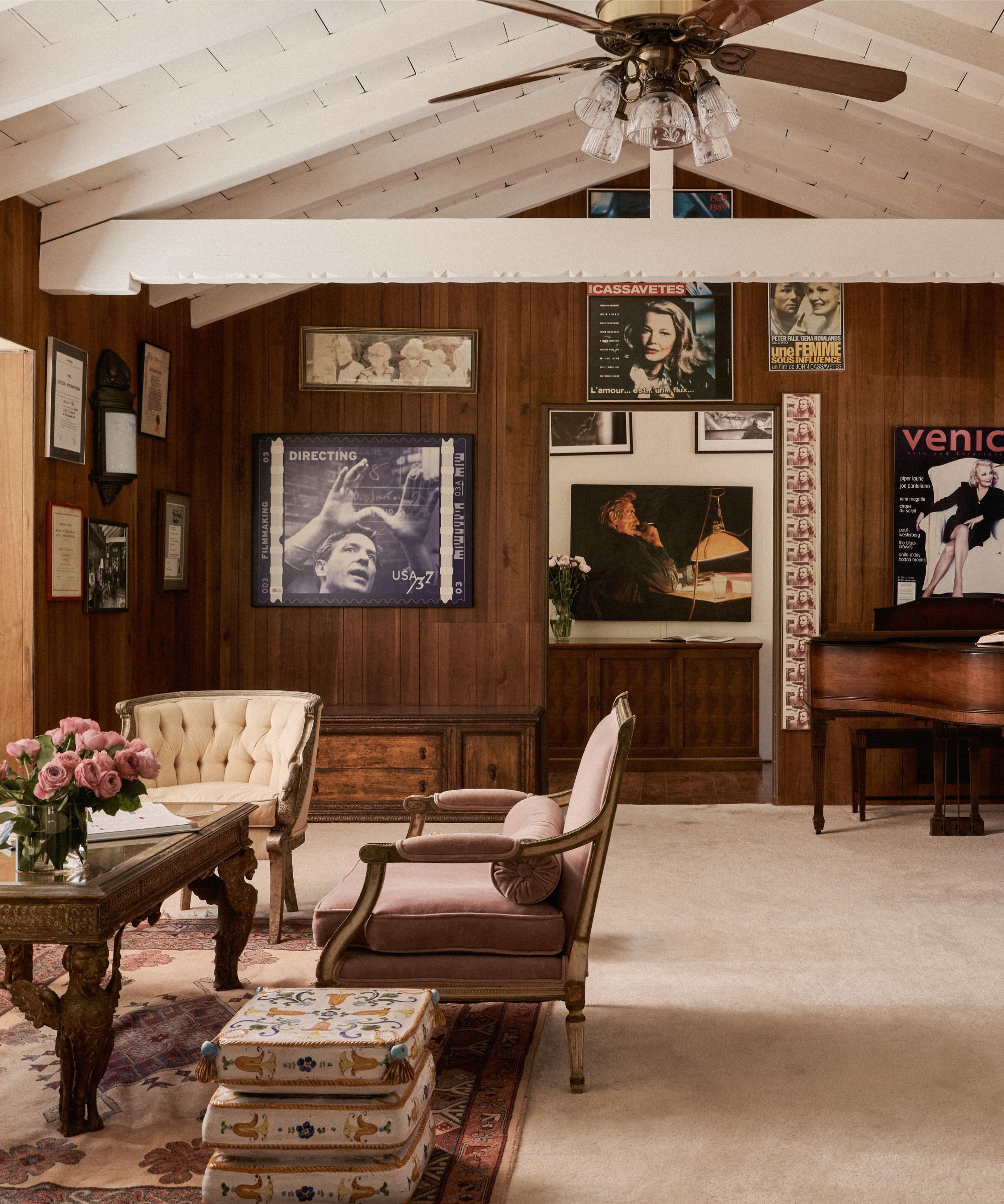 Gena Rowlands and John Cassavetes' sitting area