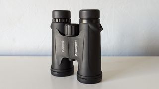 Front view of the Celestron Outland X 10x42 binoculars.