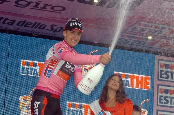 Taylor Phinney (BMC) celebrates another day in pink after rebounding from a last kilometer crash