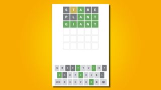 Wordle 603 answer on a yellow background