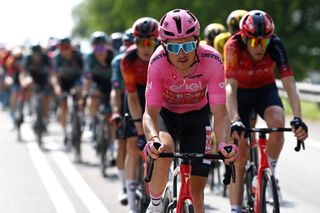 Geraint Thomas leading the 2023 Giro d'Italia