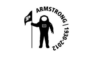 The design of a sticker being added to Purdue University football players' helmets in honor of astronaut Neil Armstrong, who died on Aug. 25.