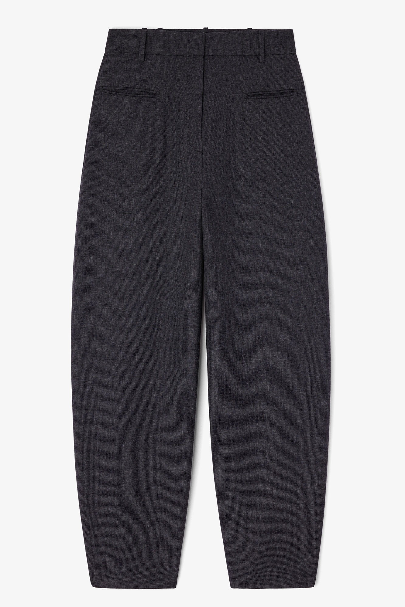 Grey Wool Suiting Trousers