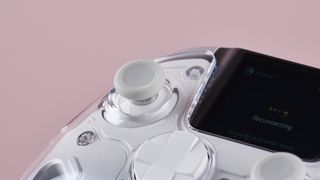 Close-up of Manba One d-pad and left joystick