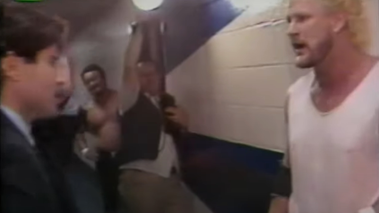David Schultz after slapping John Stossel