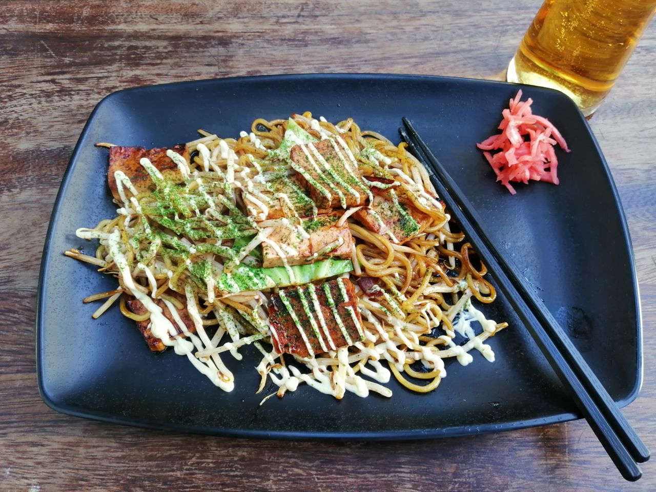 A plate of food shot with the AI mode.