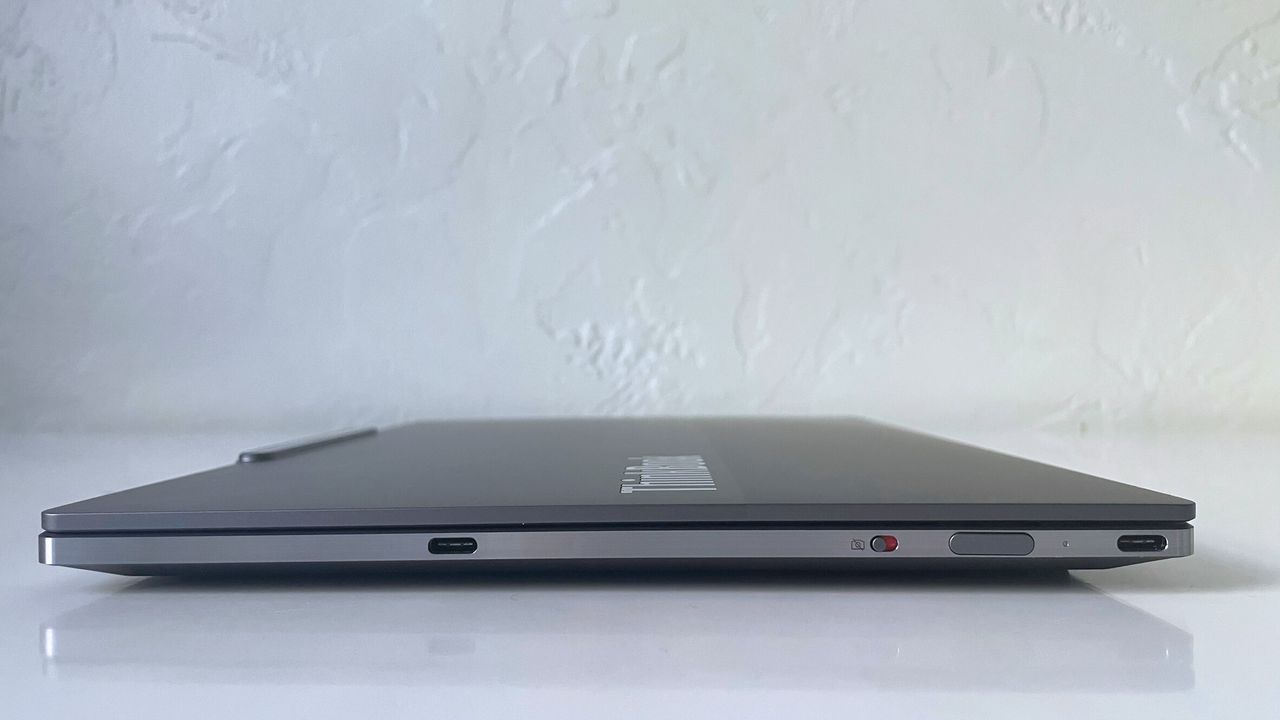 Close up of the ports on the right edge of the Lenovo ThinkBook 13x G4