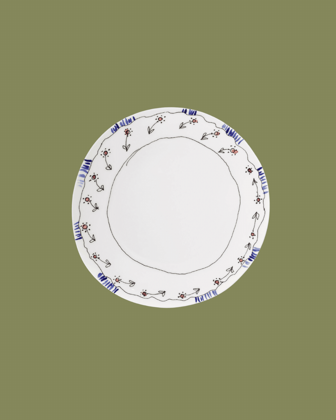 Gif showcasing Dinner Plate Anemone Milk Midnight Flowers against green background and as a closeup.