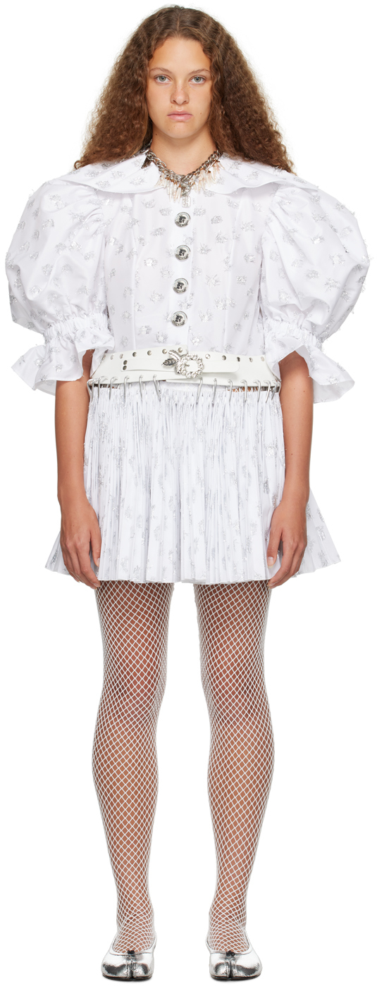 Ssense Exclusive White Wedding Harpsichord Minidress
