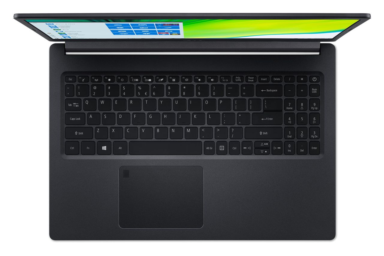 Acer Aspire 5 Top Down Keyboard View