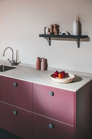 Husk cabinets in an Ikea kitchen