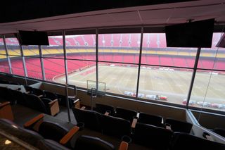 A view of Arrowhead Stadium from a suite.