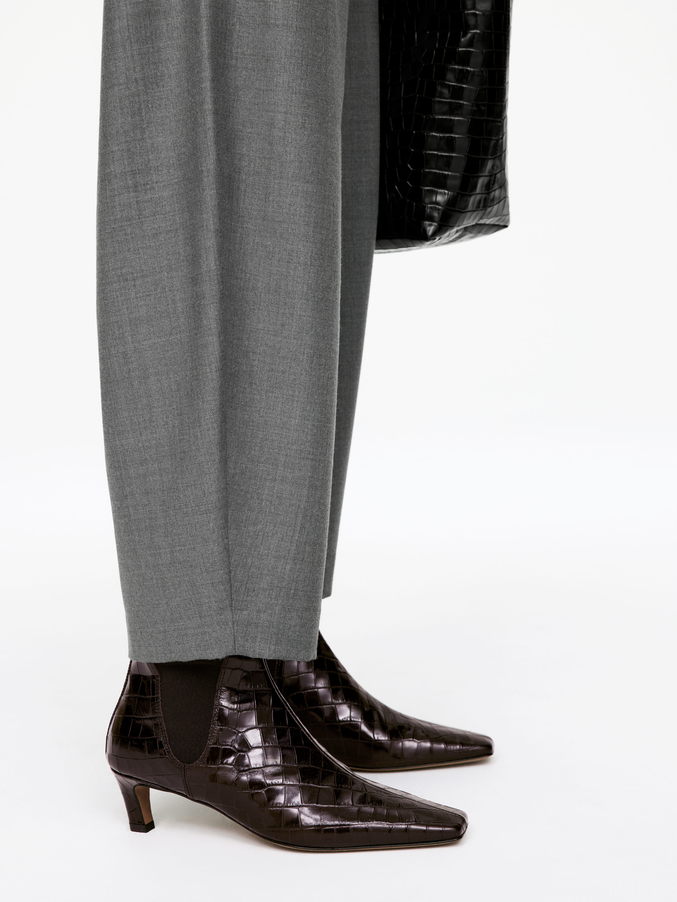 Square-Toe Ankle Boots &amp;ndash; Brown &amp;ndash; Women &amp;ndash; Arket Gb