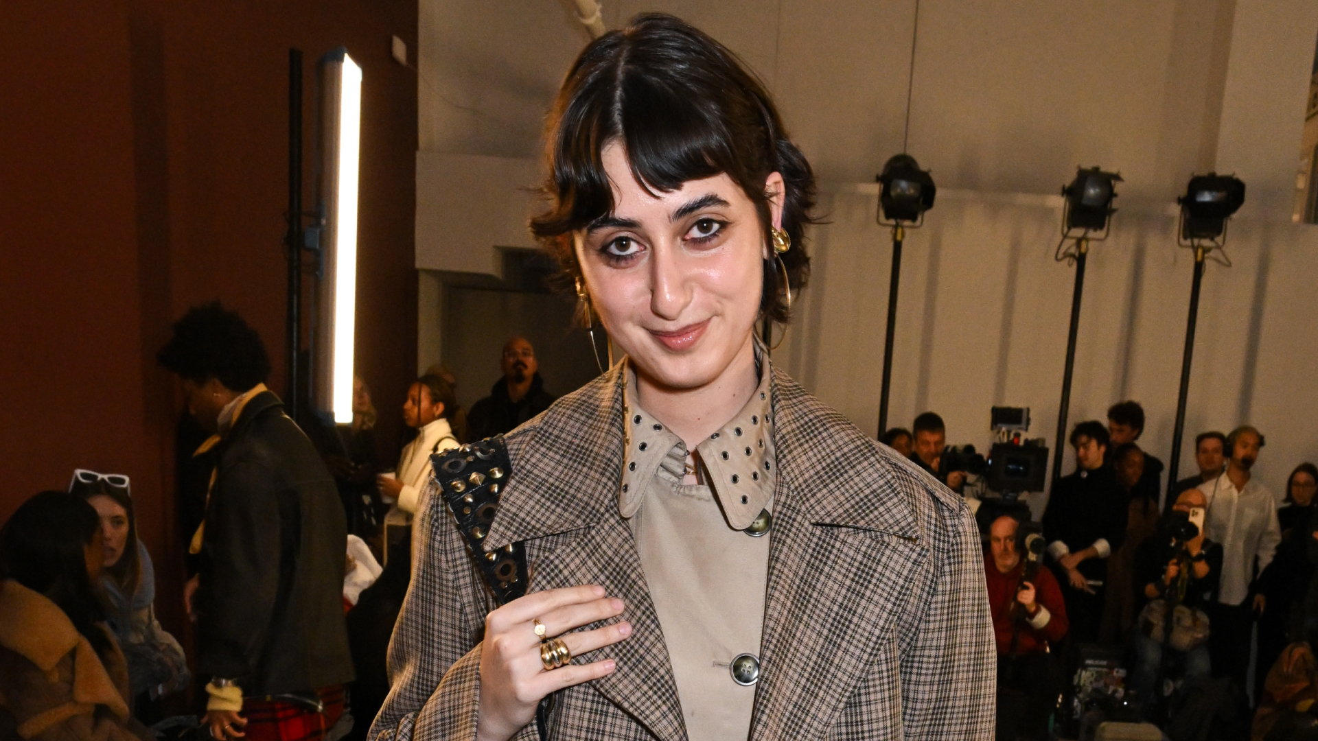 Rama Duwaji attends the Diotima fashion show as part of RTW Fall 2026 on February 15, 2026 in New York, New York