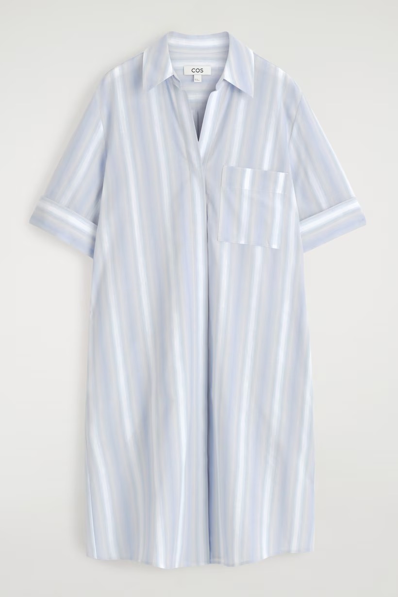 COS, Striped Short Sleeved Shirt Dress