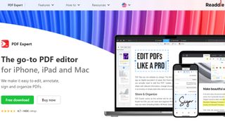 Website screenshot for Readdle PDF Expert