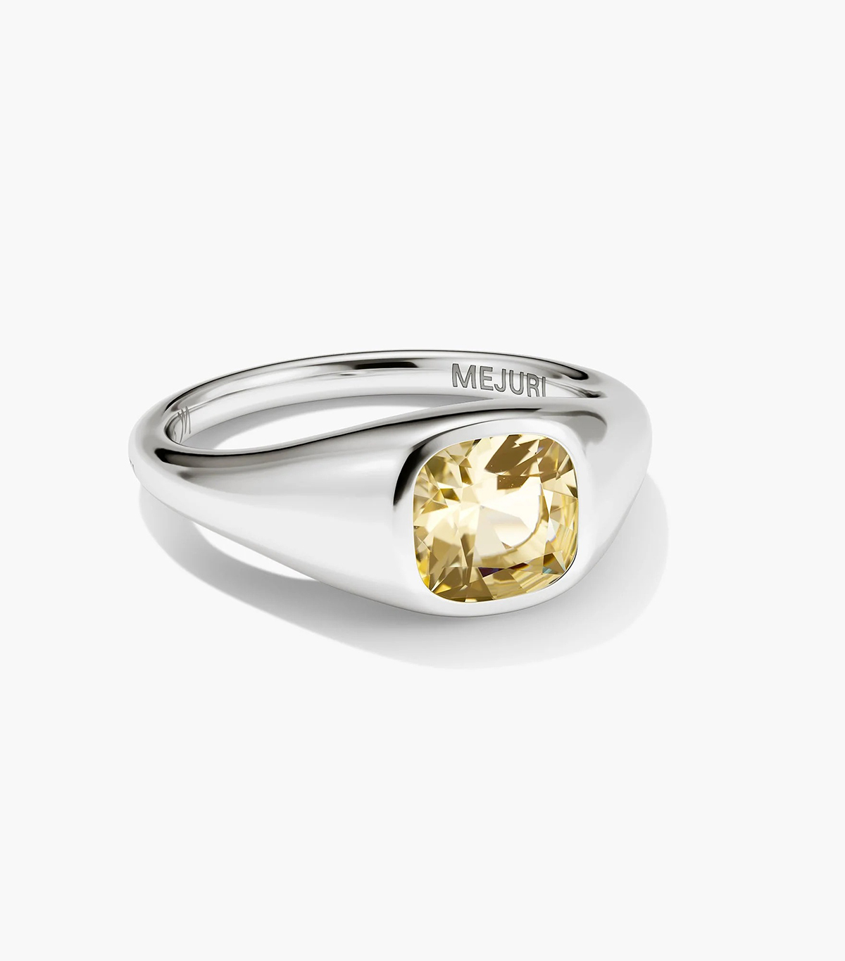 Mejuri, Sterling Silver / Champagne Quartz / 5