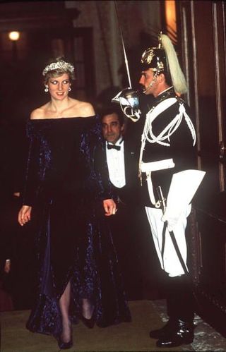 Princess Diana in Custom Velvet Gown