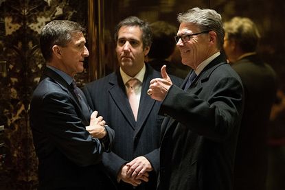 Michael Flynn, Michael Cohen, and Rick Perry.