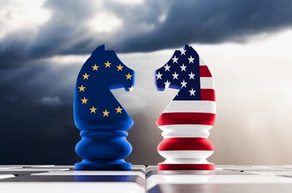 EU and US symbols