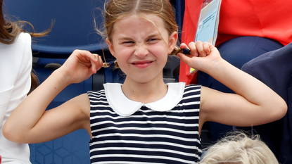 Princess Charlotte of Cambridge attends the England v India Women's hockey match during the 2022 Commonwealth Games at the University of Birmingham Hockey & Squash Centre on August 2, 2022 in Birmingham, England.