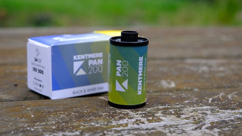Photograph of Kentmere Pan 200 35mm film canister