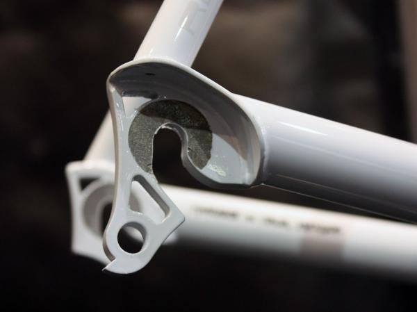 Beefy dropouts are another Pegoretti trademark.