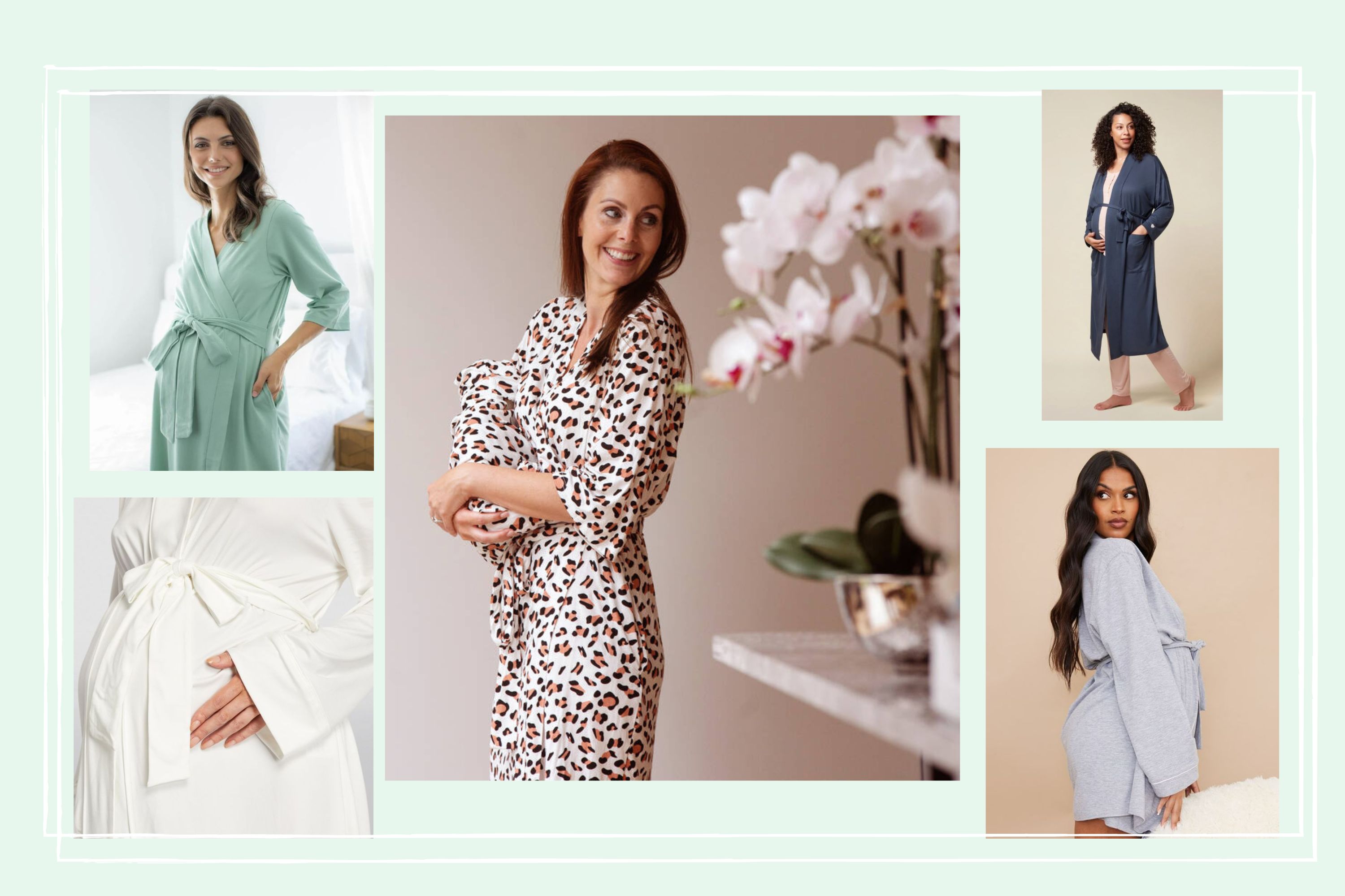 Sateen Pyjamas, Maternity & Nursing Special - slate grey, Maternity