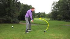 Duck hook in golf - alignment sticks