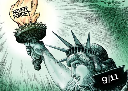 Editorial cartoon U.S. 9-11 anniversary