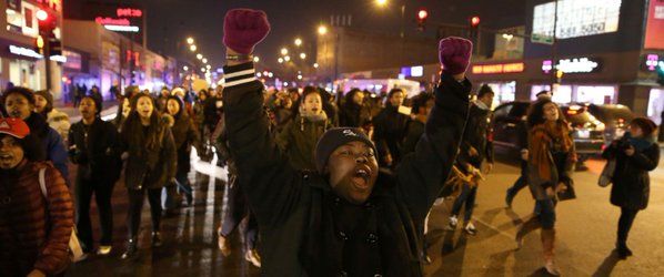 Protesters in Chicago.