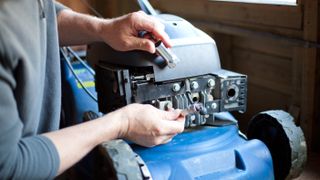 Lawn mower maintenance: spark plug