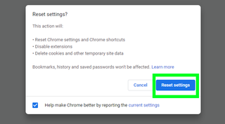 How to reset Google Chrome - reset settings
