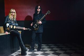 (L-R) Taylor Momsen and Ben Phillips of The Pretty Reckless
