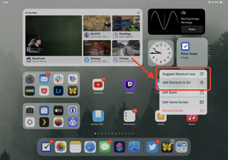 Screenshot of the "Add shortcut to Siri" option.