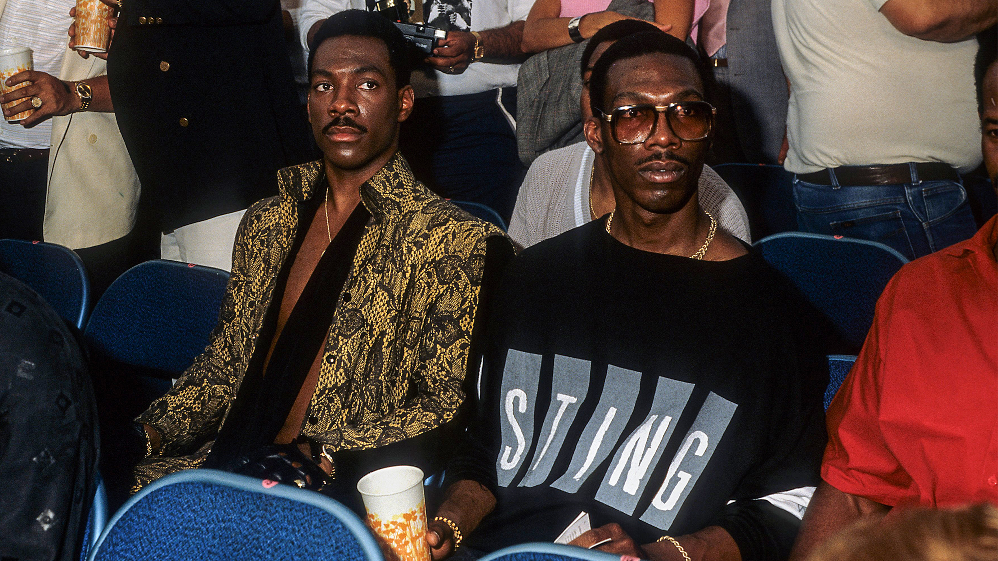 Comedian Eddie Murphy Charlie Murphy pose for a portrait in April 6, 1987 in Los Angeles, California.