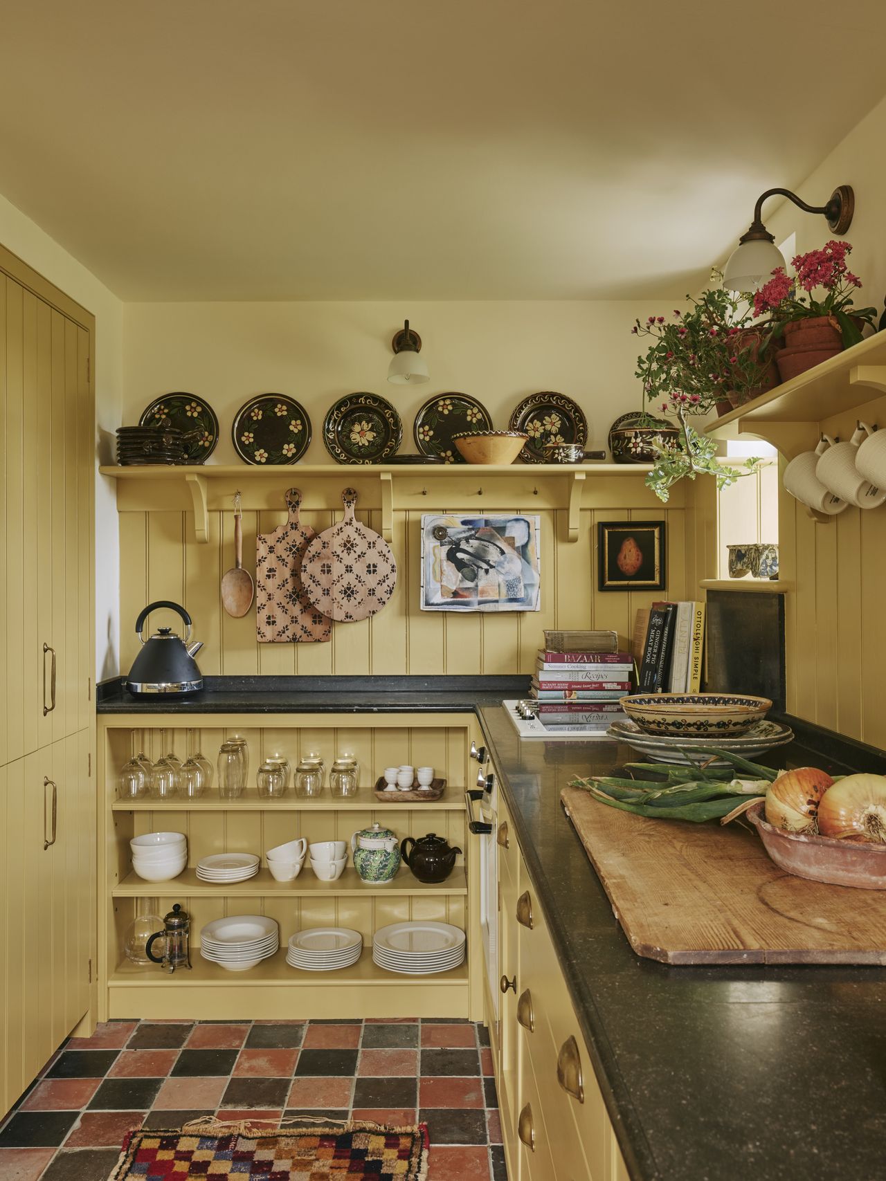 Brightly coloured interiors